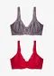 rouge grenat + anthracite