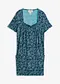 dunkelblau/aqua paisley bedruckt