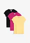 fuchsia/jaune clair/noir
