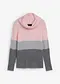 rose drag&eacute;e/gris chin&eacute; ray&eacute;