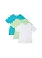 turquoise profond + menthe clair + blanc