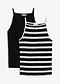 noir/&eacute;cru ray&eacute; + noir uni