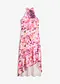 rose vif/violet floral