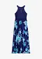 bleu fonc&eacute;/violet/rose floral