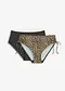 anthrazit/beige leo bedruckt