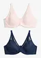 rose clair + bleu fonc&eacute;