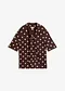 marron fonc&eacute; pois