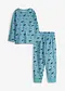 turquoise cobalt mat imprim&eacute;