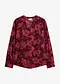 bordeaux/cerise fum&eacute; floral
