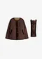 beige roseau/marron fonc&eacute;