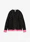 anthrazit meliert/neonpink leo
