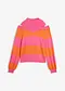 rose vif/orange ray&eacute;