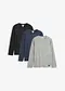 dunkelblau meliert + schwarz meliert + grau meliert