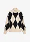 beige galet/noir losanges