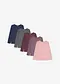 mauve fonc&eacute; + gris chin&eacute; + marron chocolat + bleu fonc&eacute; + rose cendr&eacute;