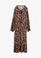 marron fonc&eacute; floral