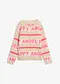 beige galet/rose fluo