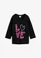schwarz/neonpink bedruckt