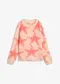 beige galet/saumon fluo motif