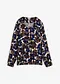 bleu fonc&eacute;/toffee floral
