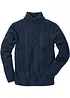 Pull col roulé en maille torsadée, bonprix