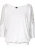 T-shirt oversize en viscose et dentelle, bonprix