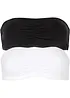 Bandeau BH (Cup A und B) mit Bio-Baumwolle (2er Pack), bonprix