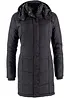 Veste longue matelassée, rembourrée avec col et capuche, bonprix