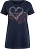 Shirt mit Herzdruck aus Bio-Baumwolle, bonprix