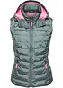 Veste matelassée sans manches avec capuche, bonprix