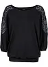 T-shirt oversize en viscose et dentelle, bonprix