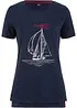 T-shirt coton imprimé et fendu sur le côté, bonprix