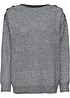 Pull oversize à boutons, bonprix