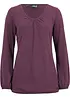 Langarmshirt mit Gummizug aus reiner Baumwolle, bonprix