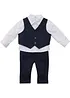 Chemise + veston + pantalon 100% coton (ens. 3 pces), bonprix