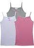 Lot de 3 débardeurs avec nœud en satin, bonprix