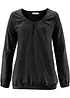Langarmshirt mit Gummizug aus reiner Baumwolle, bonprix