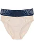 Slip mit zarter Spitze (2er Pack), bonprix