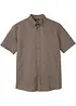 Chemise manches courtes en lin mélangé léger, bonprix