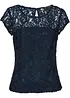 Blouse manches courtes en dentelle cordée, bonprix