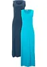Lot de 2 robes longues 100% coton, bonprix