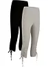 Lot de 2 leggings corsaire avec fronces, bonprix