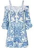 Robe évasée col Bardot, bonprix