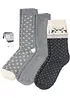 Lot de 3 paires de chaussettes thermiques en coton majoritaire, bonprix