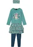 Langarmshirt, Rock, Leggings, Haarband (4-tlg.Set), bonprix
