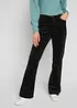 Pantalon en velours côtelé extensible avec taille haute confortable, bonprix