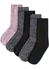 Lot de 5 paires de chaussettes thermiques en éponge, bonprix