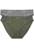 Slip mit zarter Spitze (2er Pack), bonprix