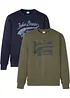 Sweatshirt (2er Pack) aus weichem Baumwoll-Mix, bonprix