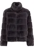 Fellimitat-Jacke mit Reißverschluss, bonprix